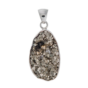 Sterling Silver Pyrite Pendant | Charles Albert Jewelry