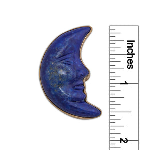 Alchemia Lapis Lazuli Crescent Moon Adjustable Ring | Charles Albert Jewelry