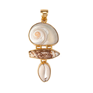 Alchemia Cinnerus, Olive & Cowry Shell Pendant | Charles Albert Jewelry