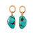 Alchemia Turquoise Circle Post Freeform Earrings | Charles Albert Jewelry