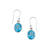 Sterling Silver Oval Blue Topaz Drop Earrings | Charles Albert Jewelry