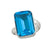 Sterling Silver Blue Topaz Bezel Set Ring | Charles Albert Jewelry