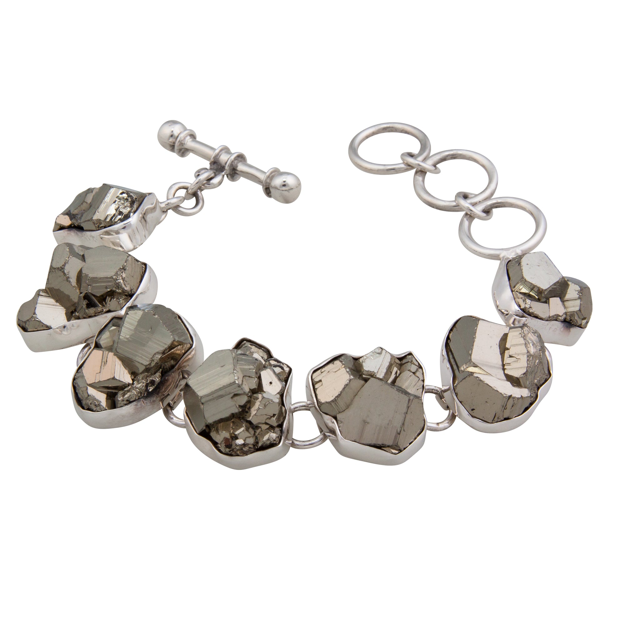 Sterling Silver Pyrite Bracelet | Charles Albert Jewelry