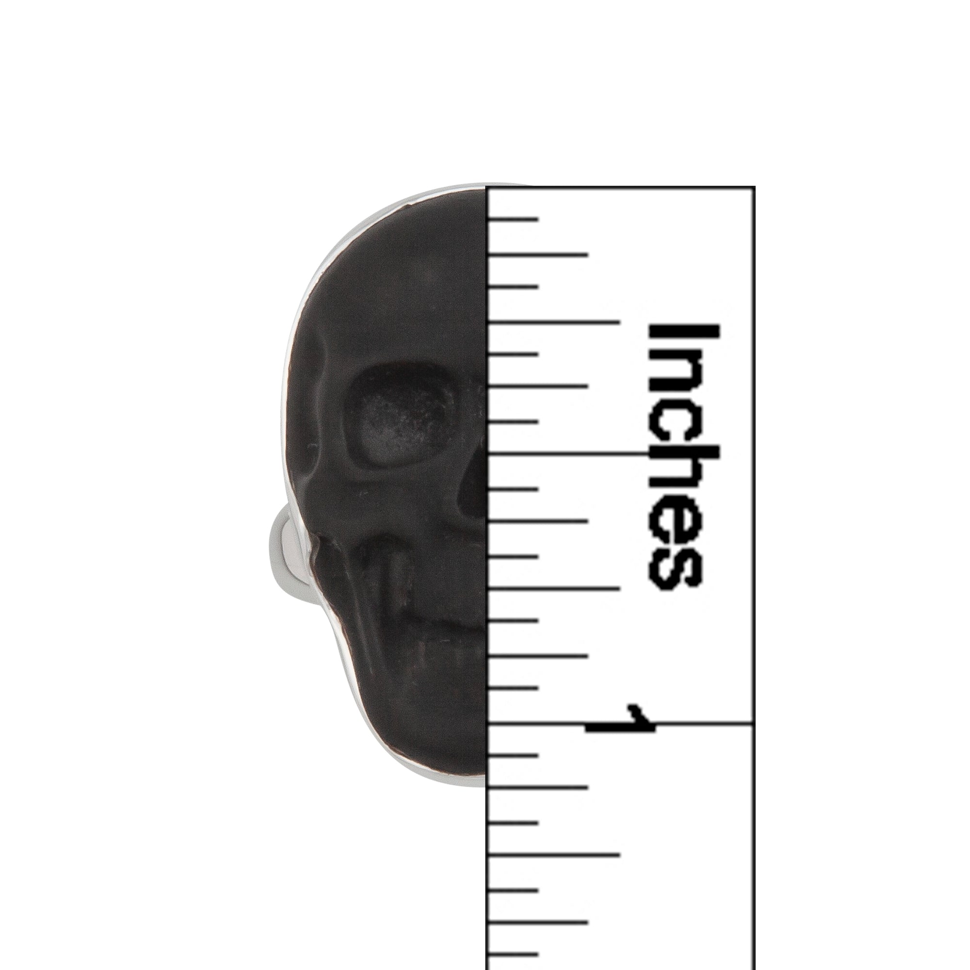 Sterling Silver Small Skull Adjustable Ring