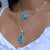 Sterling Silver Copper Infused Turquoise Necklace | Charles Albert Jewelry