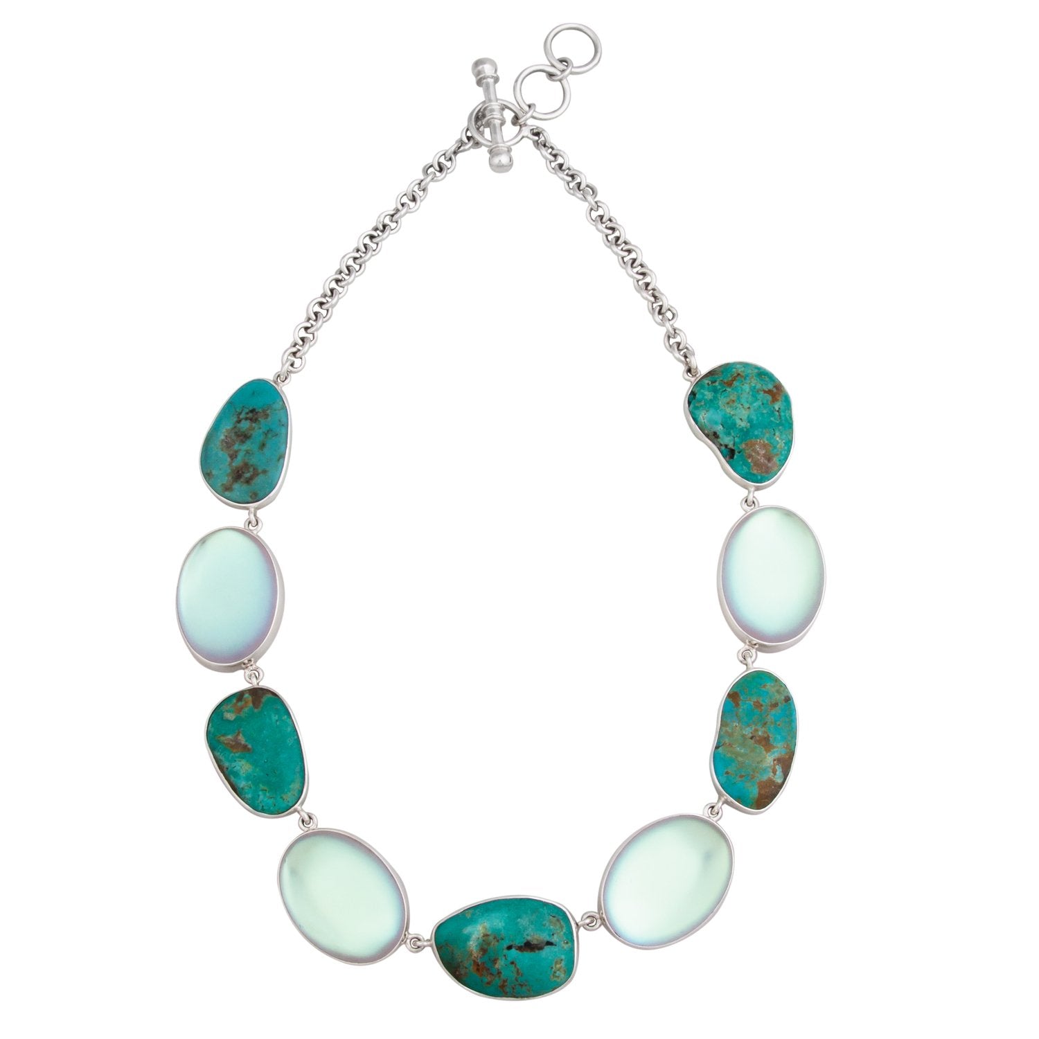 Sterling Silver Luminite & Campo Frio Turquoise Necklace | Charles Albert Jewelry