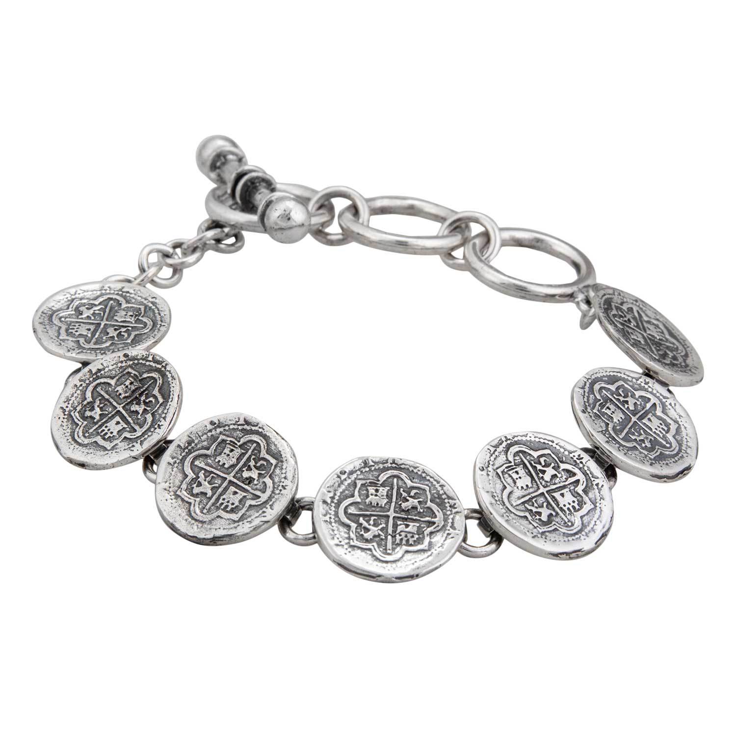 Buy Navilu Coin Bracelet In Dual Plated 925 Silver from Shaya by CaratLane