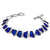 Sterling Silver Cobalt Blue Recycled Glass Bracelet | Charles Albert Jewelry