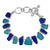 Sterling Silver Aqua and Cobalt Blue Recycle Glass Bracelet | Charles Albert Jewelry