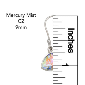 Sterling Silver Mercury Mist Trillion Drop Earrings