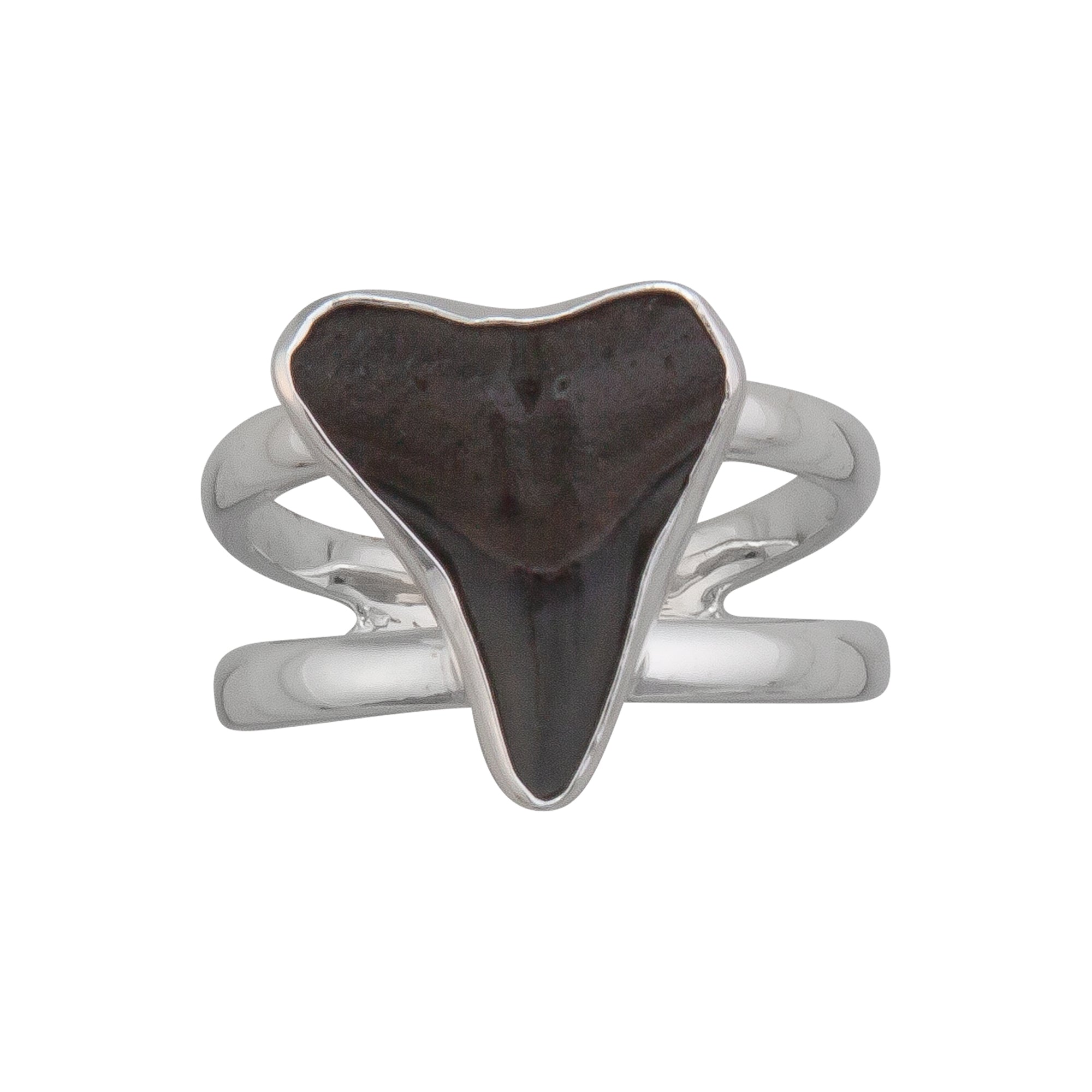 Sterling Silver Shark Tooth Cuff Adjustable Ring | Charles Albert Jewelry