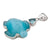 Sterling Silver Blue Topaz and Fiber Optic Turtle Pendant | Charles Albert Jewelry