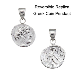 Sterling Silver Greek Coin Pendant | Charles Albert Jewelry