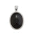 Sterling Silver Onyx Pendant with Detailed Edge | Charles Albert Jewelry