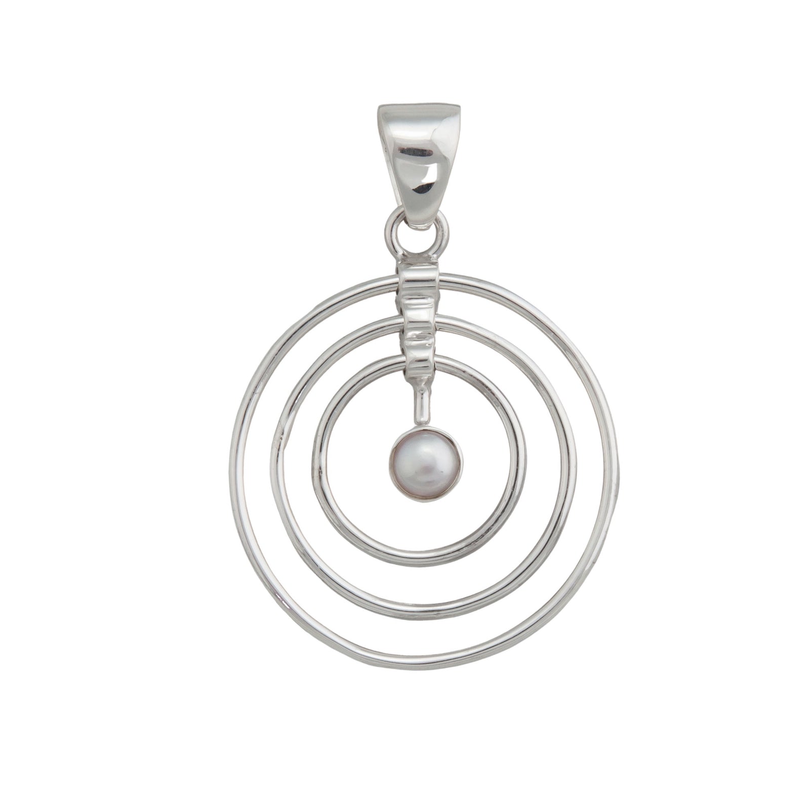 Sterling Silver Mini Pearl Infinity Pendant | Charles Albert Inc