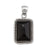 Sterling Silver Onyx Rectangle Rope Pendant | Charles Albert Jewelry