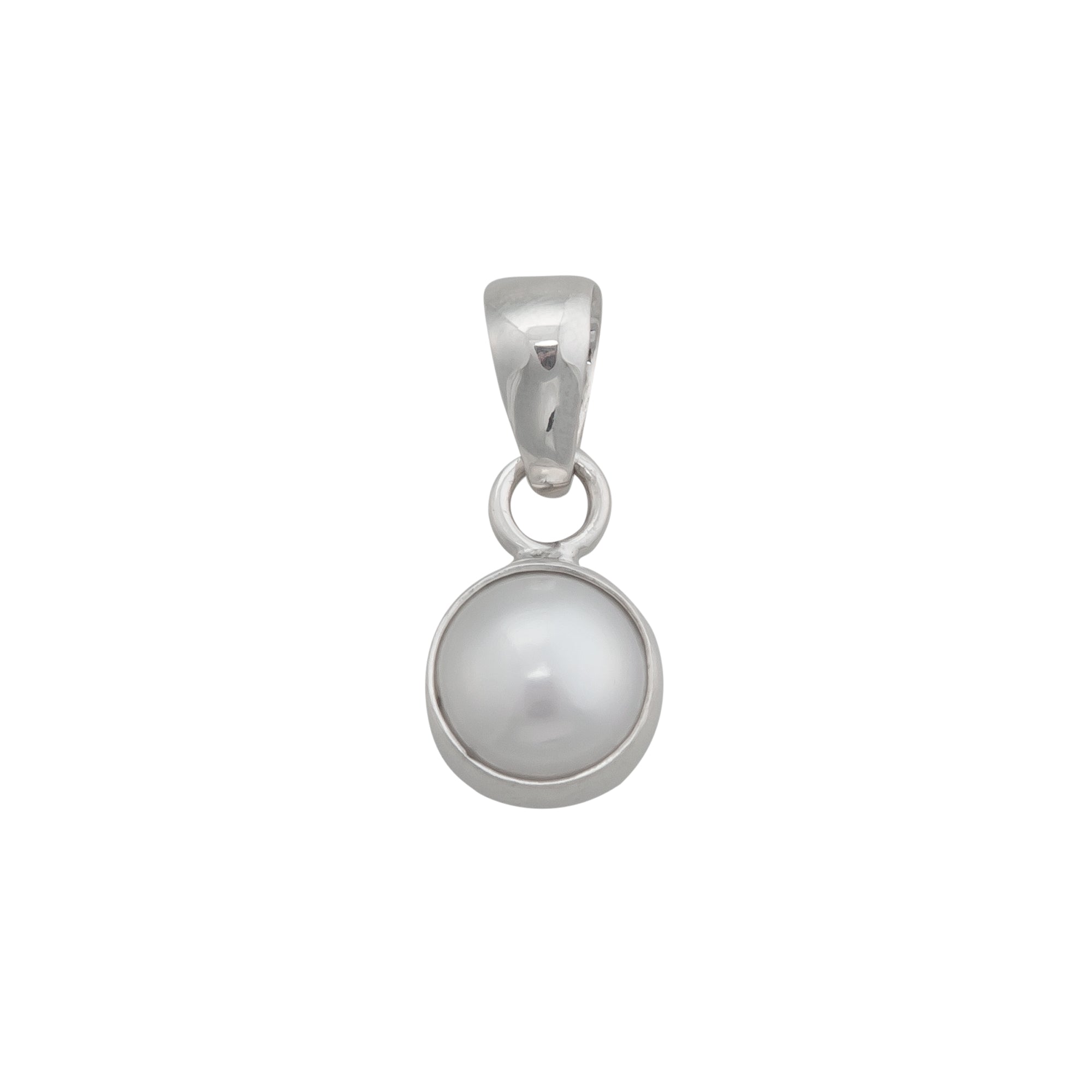 Pearl Chain Necklace - Silver