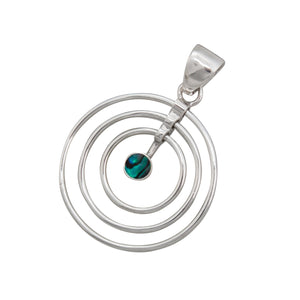 Sterling Silver Blue Abalone Infinity Pendant | Charles Albert Jewelry