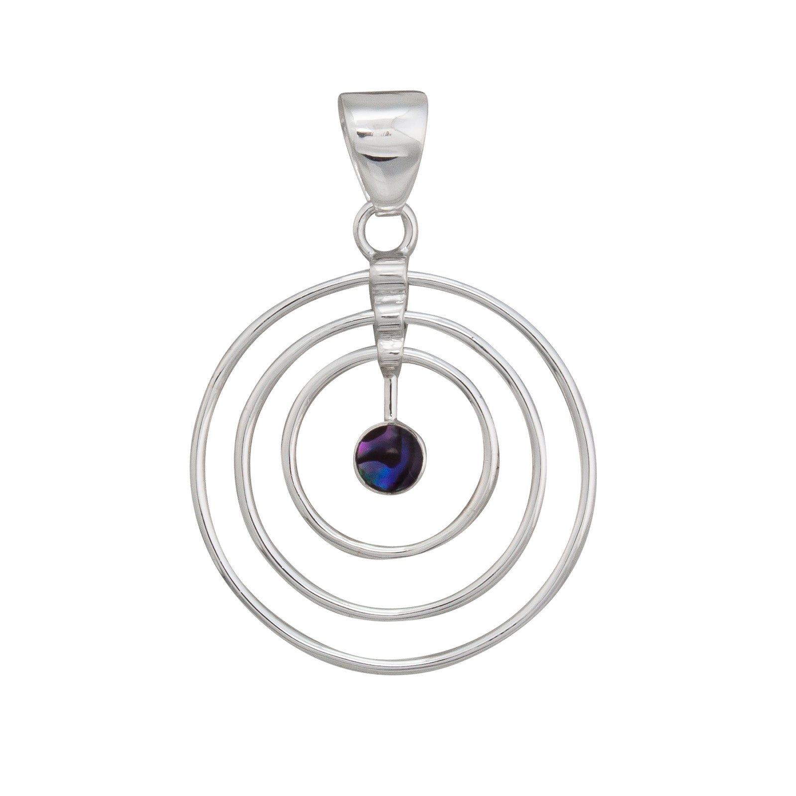 Sterling Silver Purple Abalone Infinity Pendant | Charles Albert Jewelry