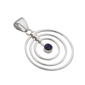 Sterling Silver Purple Abalone Infinity Pendant | Charles Albert Jewelry