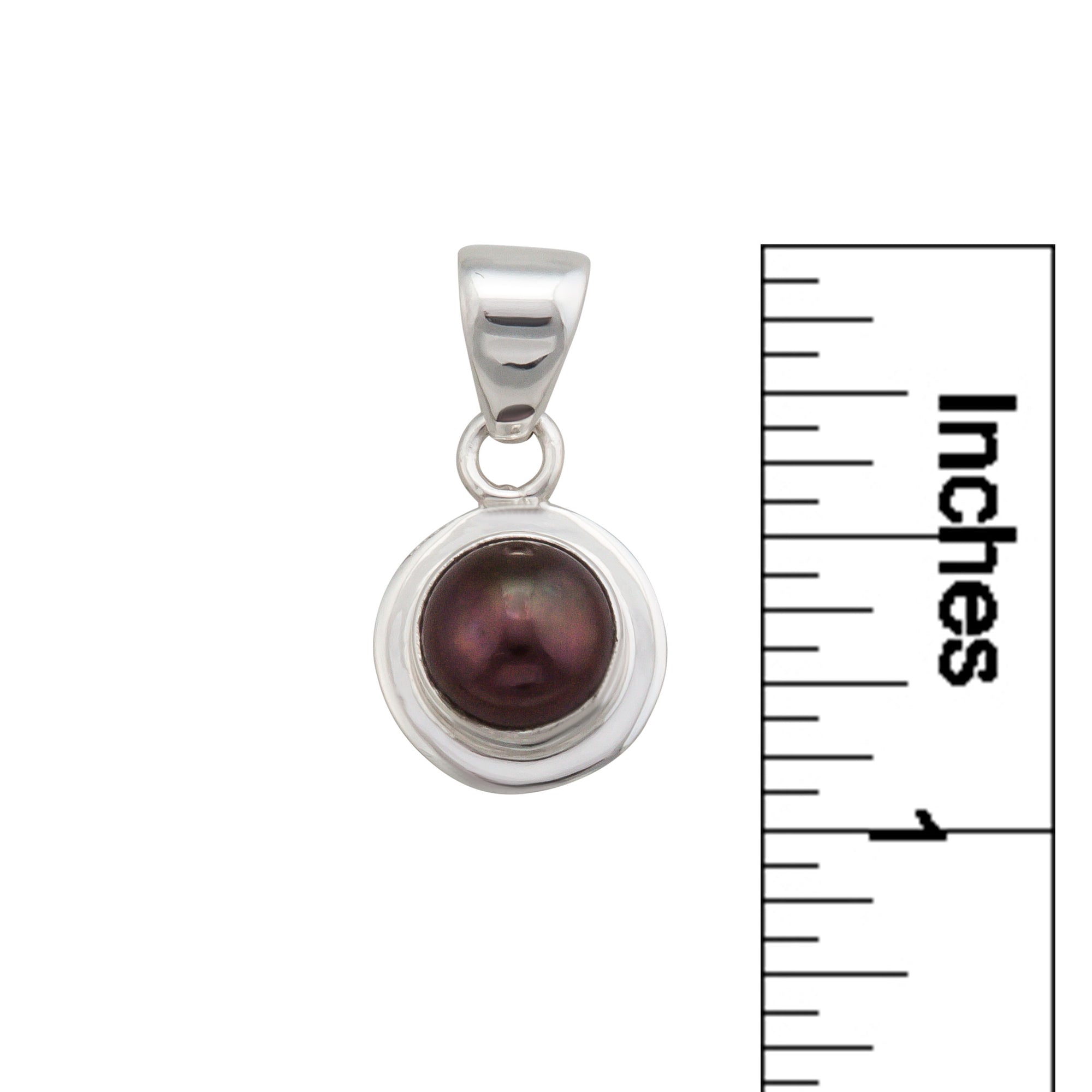 Sterling-Silver-Bronze-Pearl-Pendant-with-Detailed-Edge-3-Charles Albert Inc