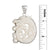 Sterling Silver Curled Dragon Bone Pendant | Charles Albert Jewelry