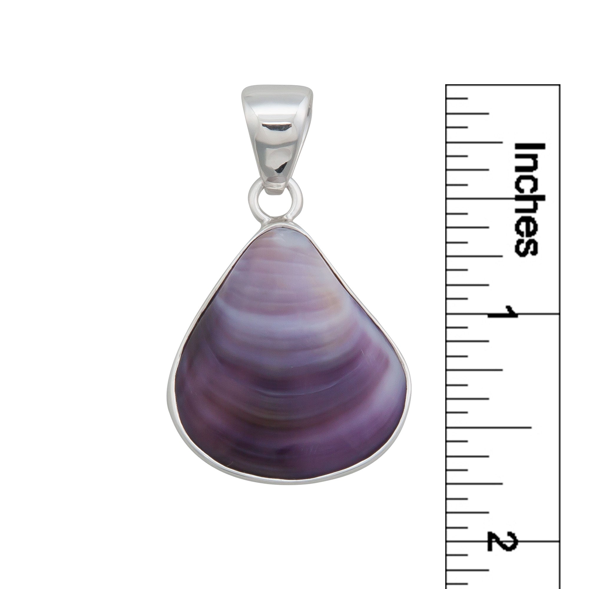 Sterling Silver Purple Clam Pendant | Charles Albert Jewelry