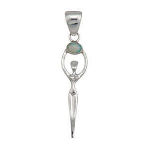 Sterling Silver Ethiopian Opal Goddess Pendant | Charles Albert Jewelry
