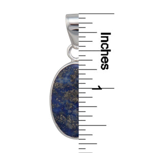 Sterling Silver Lapis Lazuli Oval Pendant | Charles Albert Jewelry
