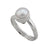 Sterling Silver White Pearl Petite Adjustable Ring | Charles Albert Jewelry