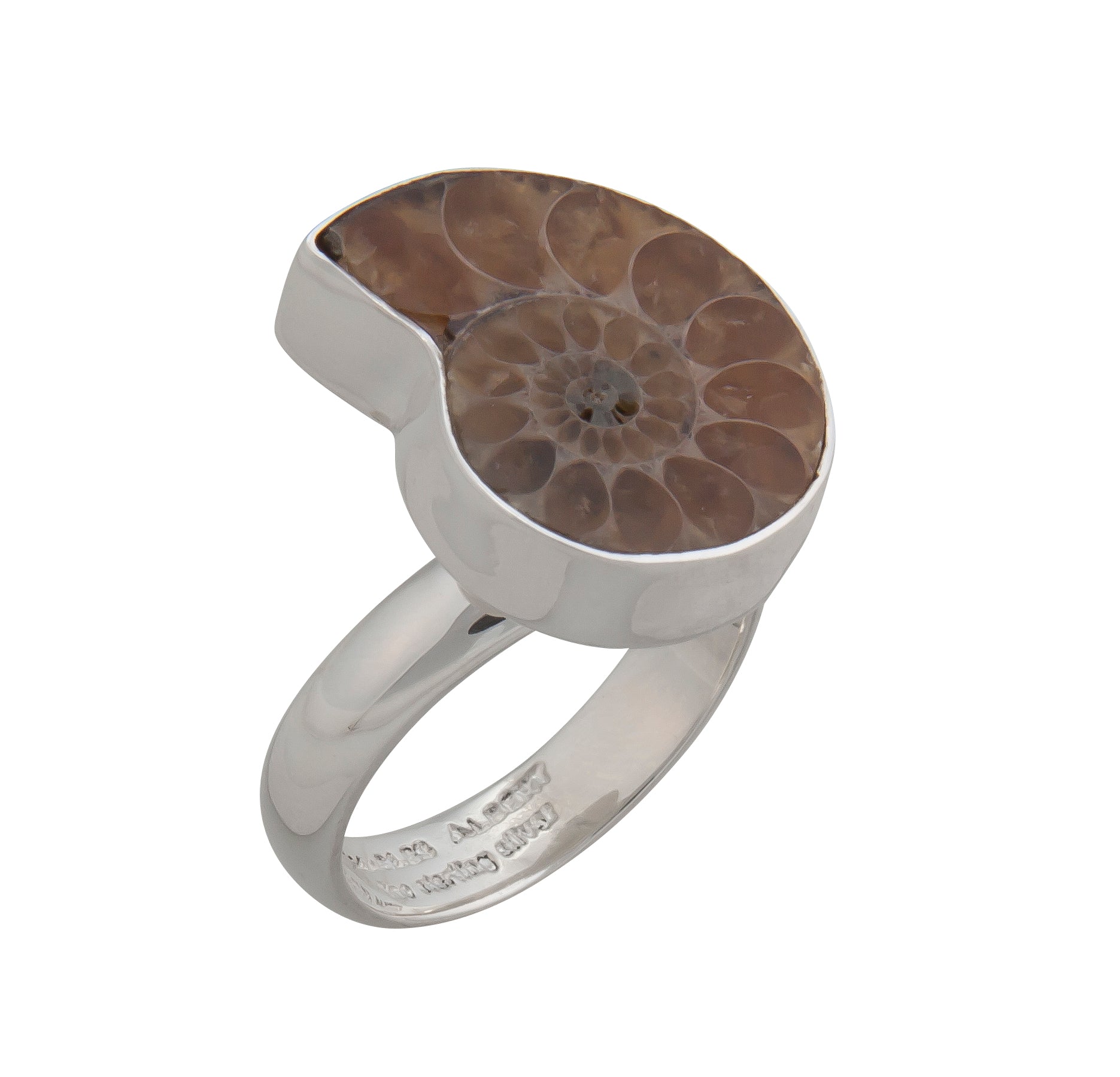 Sterling Silver Ammonite Petite Ring