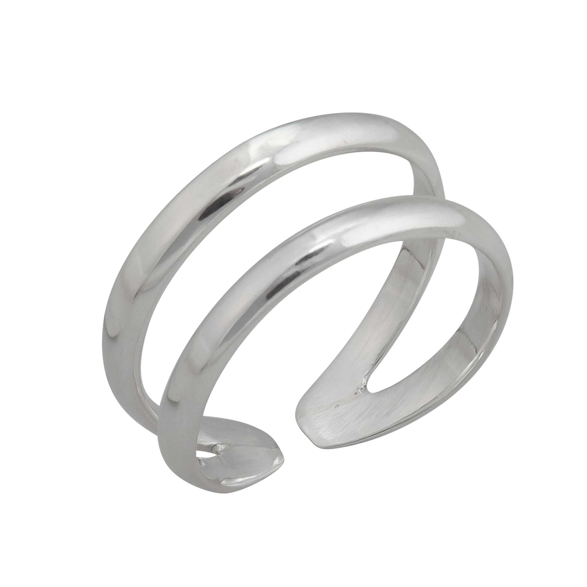 Davie Sterling Silver Band Ring in Clear Rock Crystal