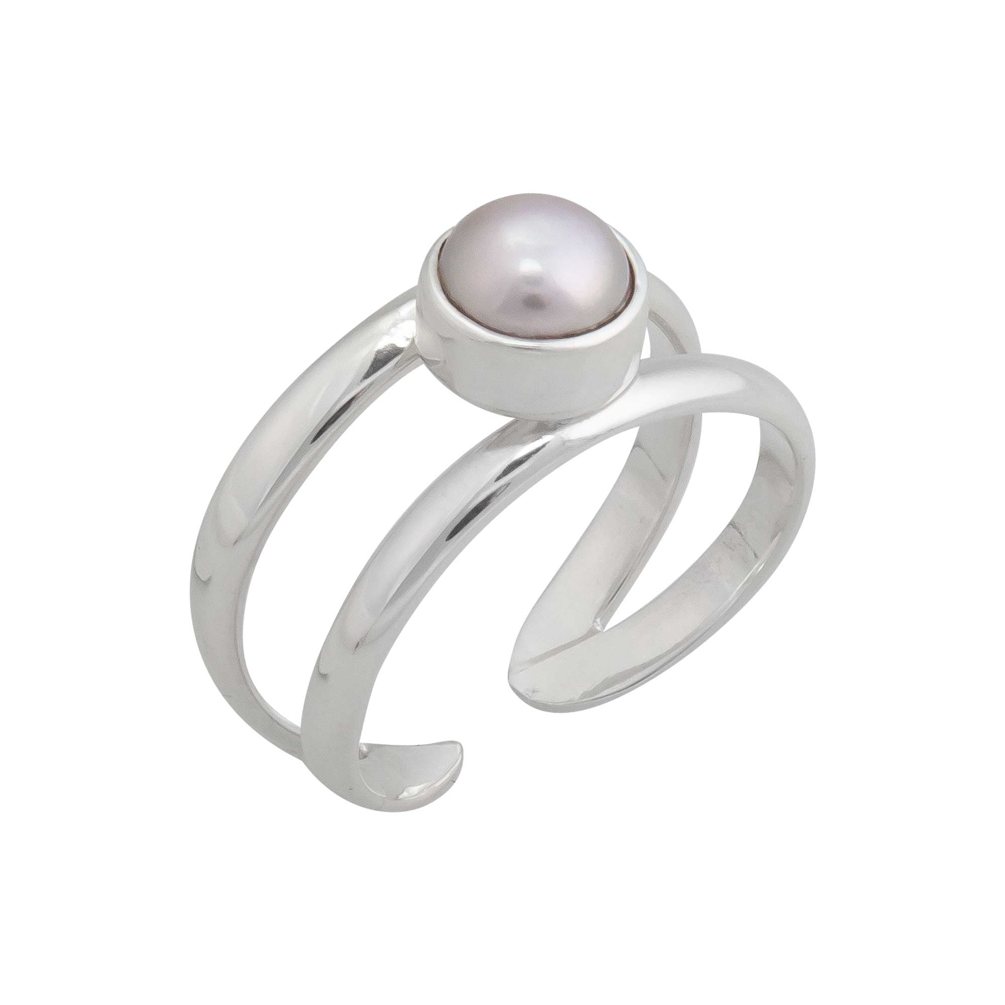 Green Stone White Moti Paachi Ring (Adjustable) – Bani Designs