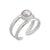 Sterling Silver Pearl Double Band Adjustable Ring | Charles Albert Jewelry
