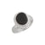 Sterling Silver Riverstone Adjustable Ring with Rope Edge - Charles Albert Jewelry