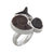 Sterling Silver Multi Fossil Adjustable Ring | Charles Albert Jewelry