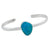 Sterling Silver Sleeping Beauty Turquoise Mini Cuff | Charles Albert Jewelry