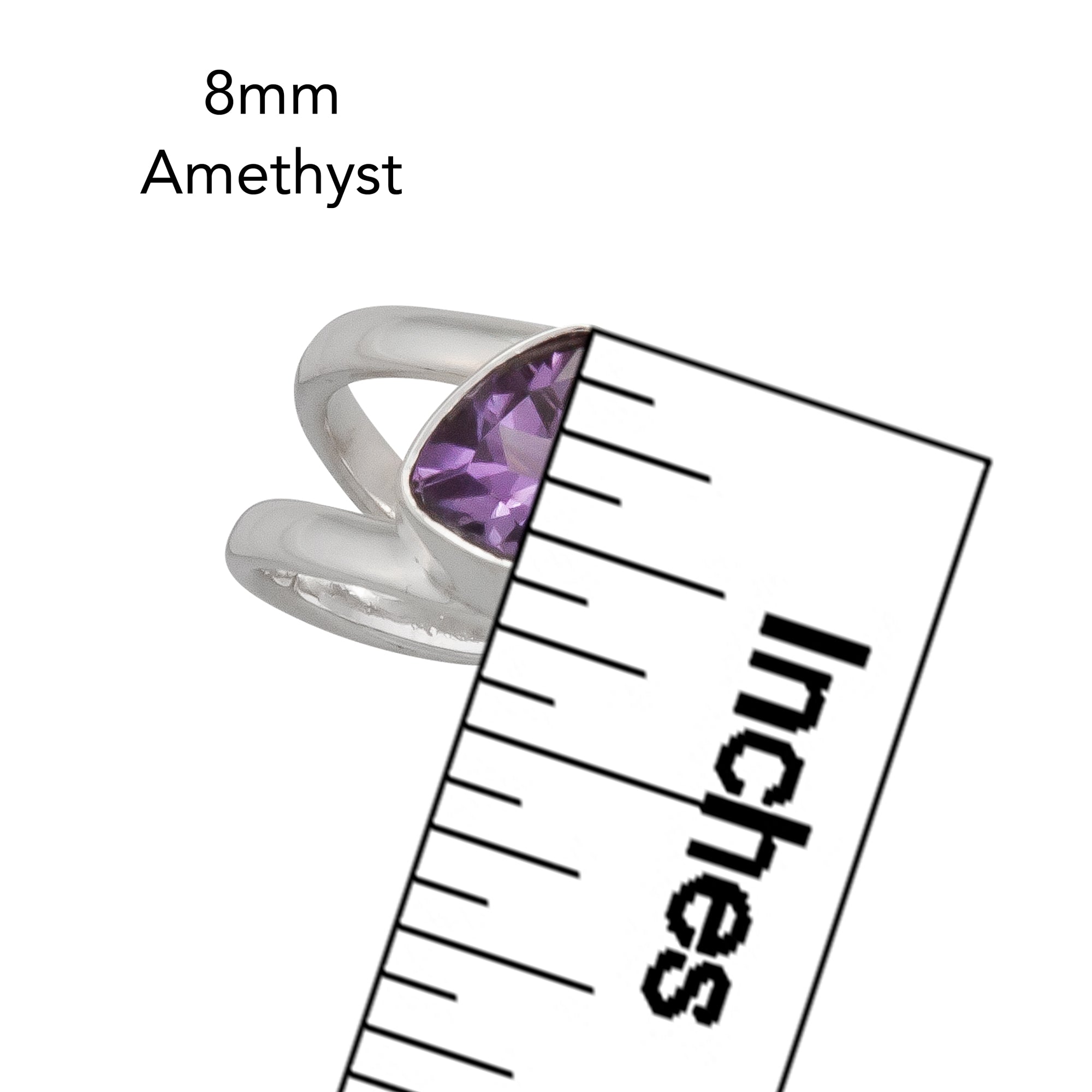 Sterling Silver Amethyst Cuff Ring | Charles Albert Jewelry