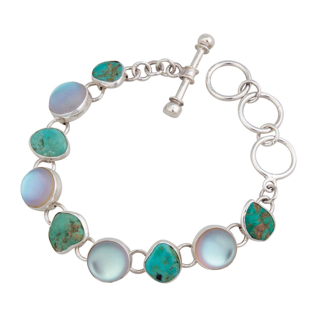 Sterling Silver Luminite &amp; Campo Frio Turquoise Bracelet | Charles Albert Jewelry