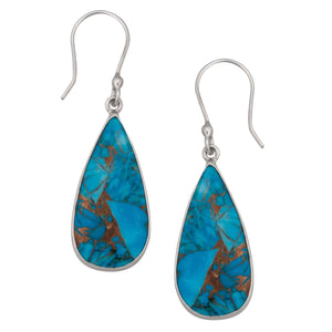 Sterling Silver Copper Infused Turquoise Earrings | Charles Albert Jewelry