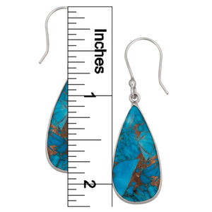 Sterling Silver Copper Infused Turquoise Earrings | Charles Albert Jewelry