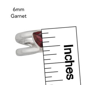 Sterling Silver Garnet Cuff Ring | Charles Albert Jewelry