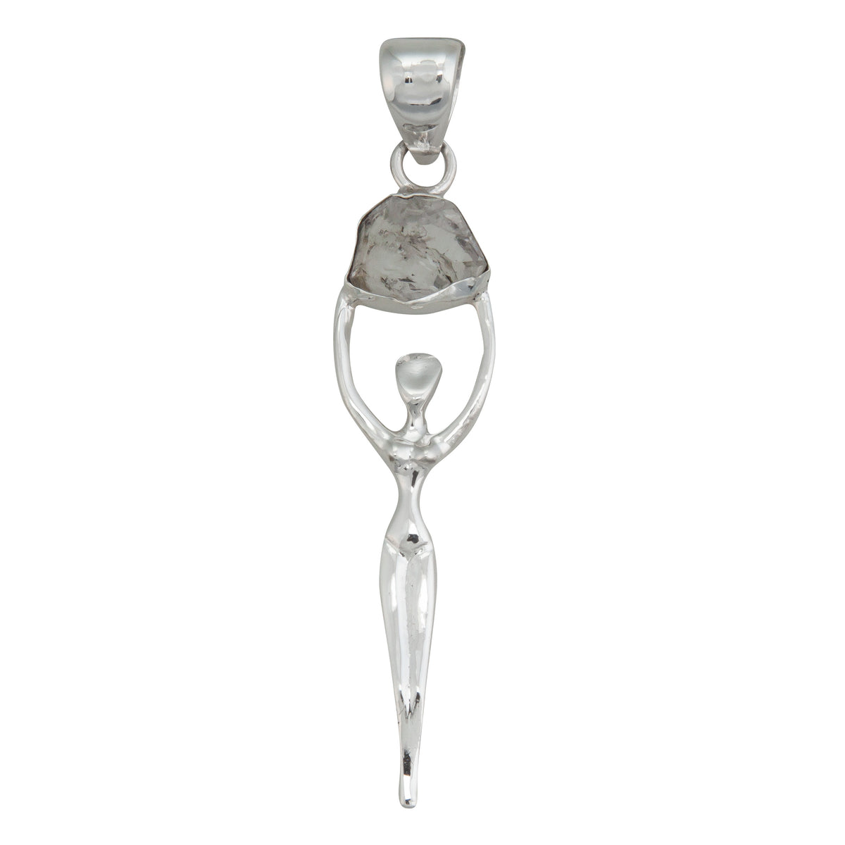 Sterling Silver Herkimer Diamond Goddess Pendant | Charles Albert Jewelry