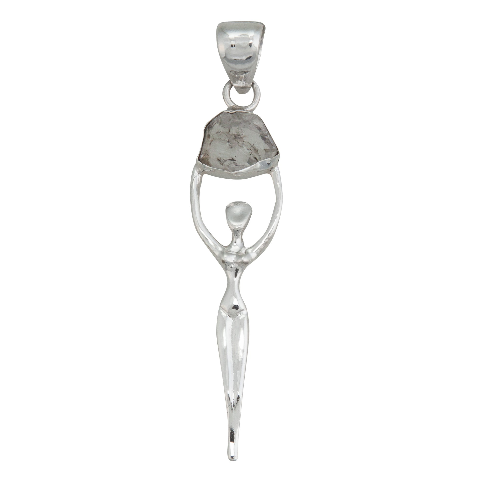 Sterling Silver Herkimer Diamond Goddess Pendant | Charles Albert Jewelry