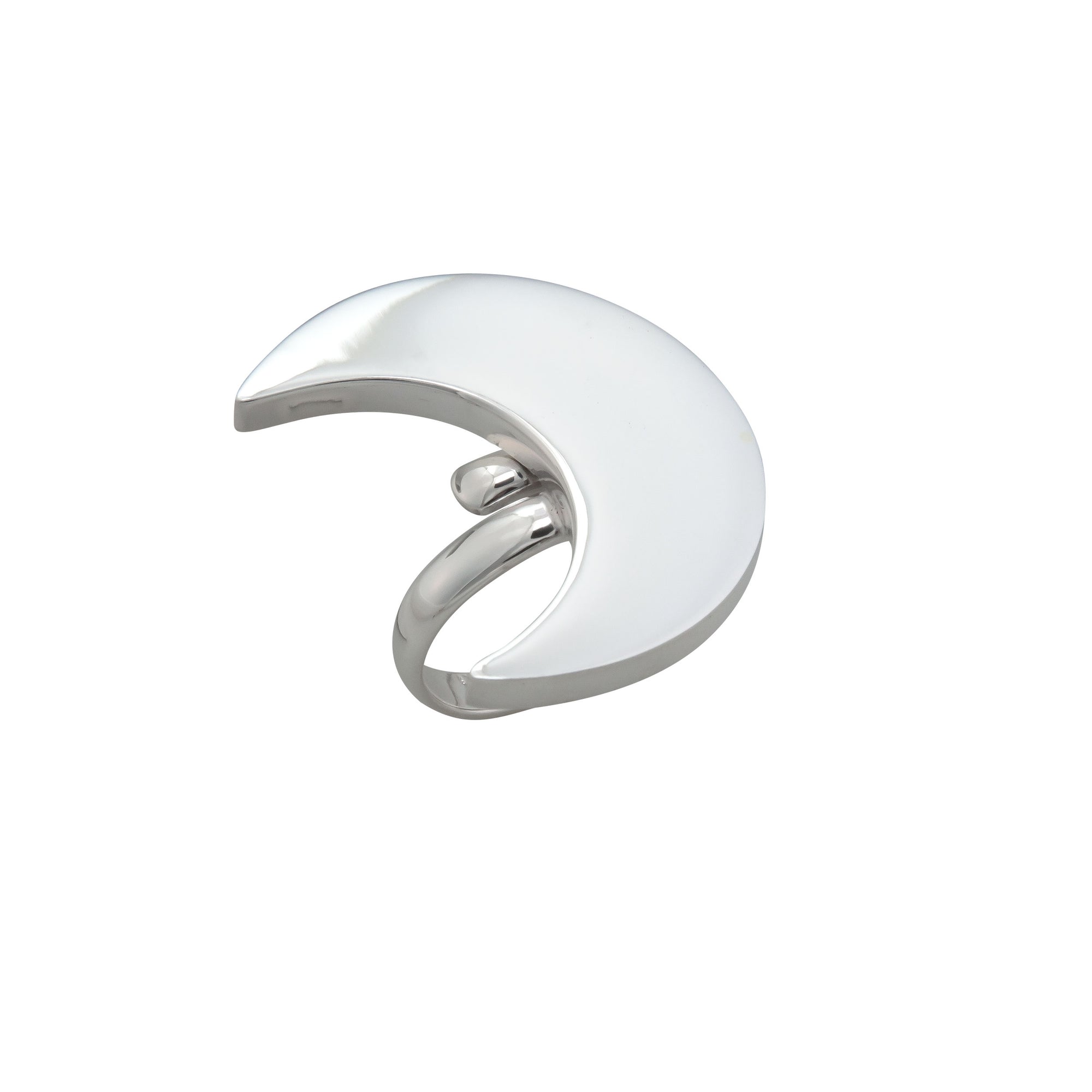 Sterling Silver Large Moon Adjustable Ring | Charles Albert Jewelry
