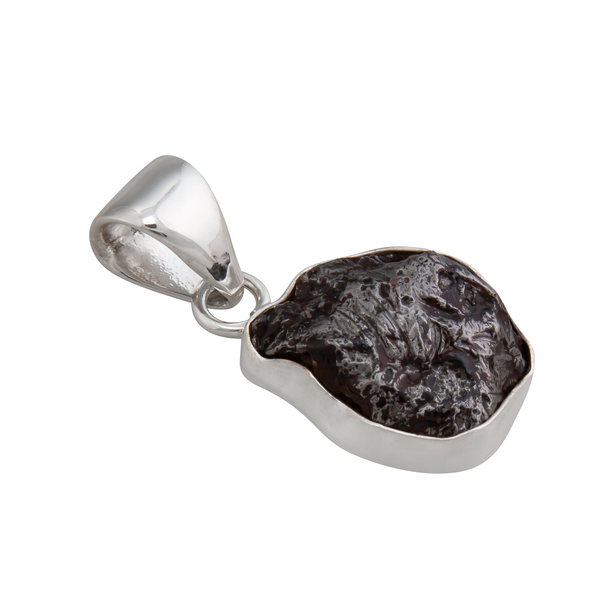 Sterling Silver Meteorite Pendant | Charles Albert Jewelry
