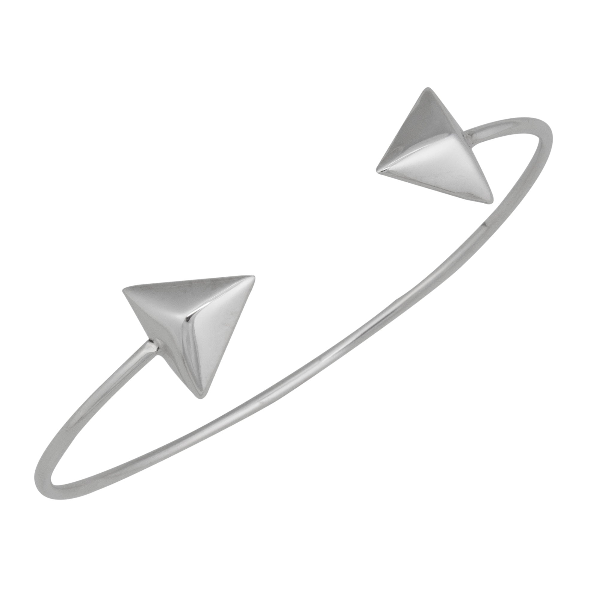 Sterling Silver Pyramid Floating Cuff | Charles Albert Jewelry