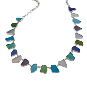 Sterling Silver Small Recycled Glass Necklace | Charles Albert Jewelry