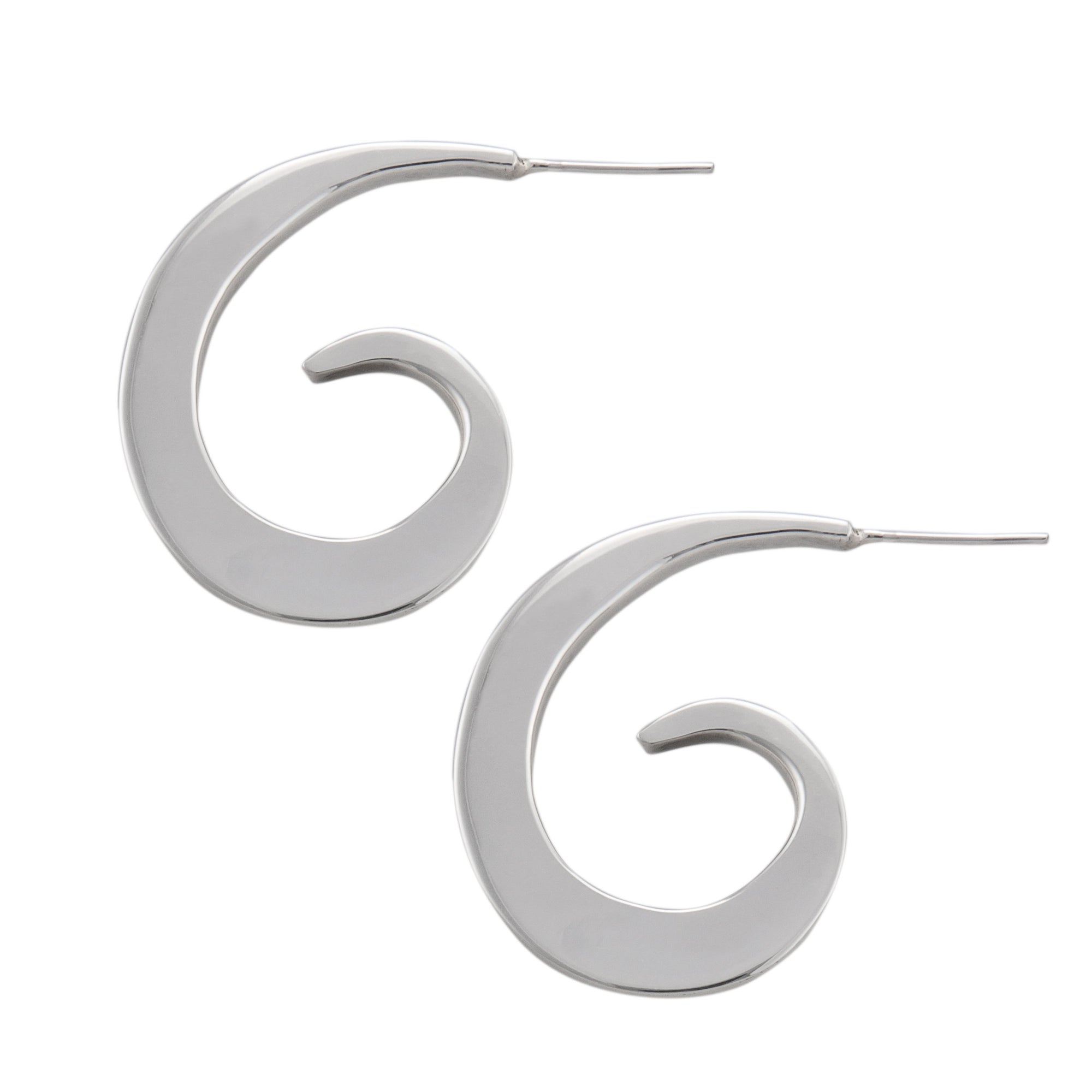 Sterling Silver Swirl Post Earrings | Charles Albert Jewelry