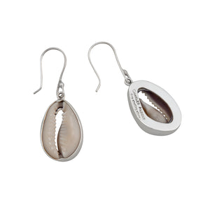 Sterling Silver Cowrie Shell Earrings | Charles Albert Jewelry